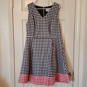 Draper James Eloquii Gingham Fit and Flare Dress